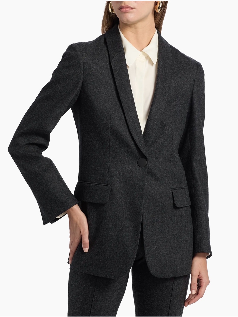 Vintage Armani Collezioni Black Single-Button Women's Blazer